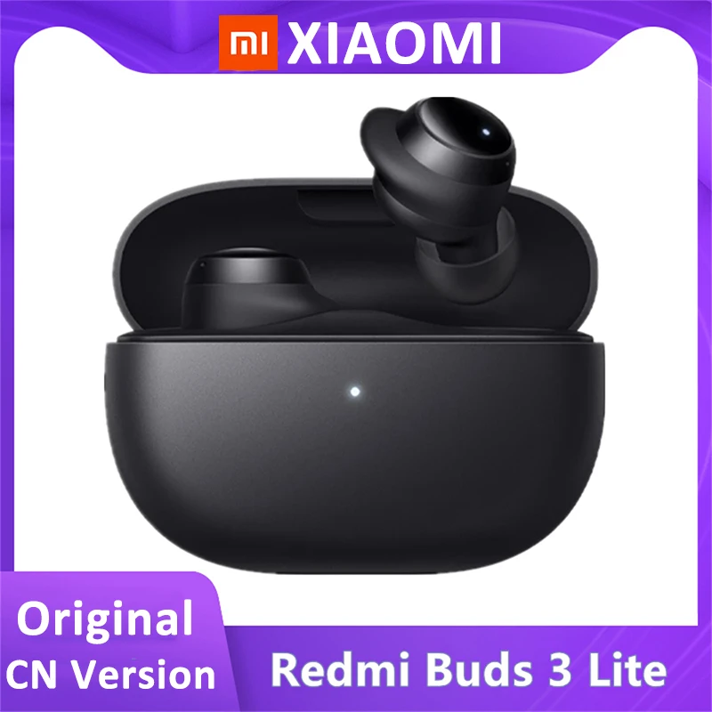 

Оригинальные наушники Xiaomi Redmi Buds 3 Lite китайской версии, настоящие беспроводные наушники Bluetooth 5,2 TWS, ветрозащитные наушники Airdots, гарнитура