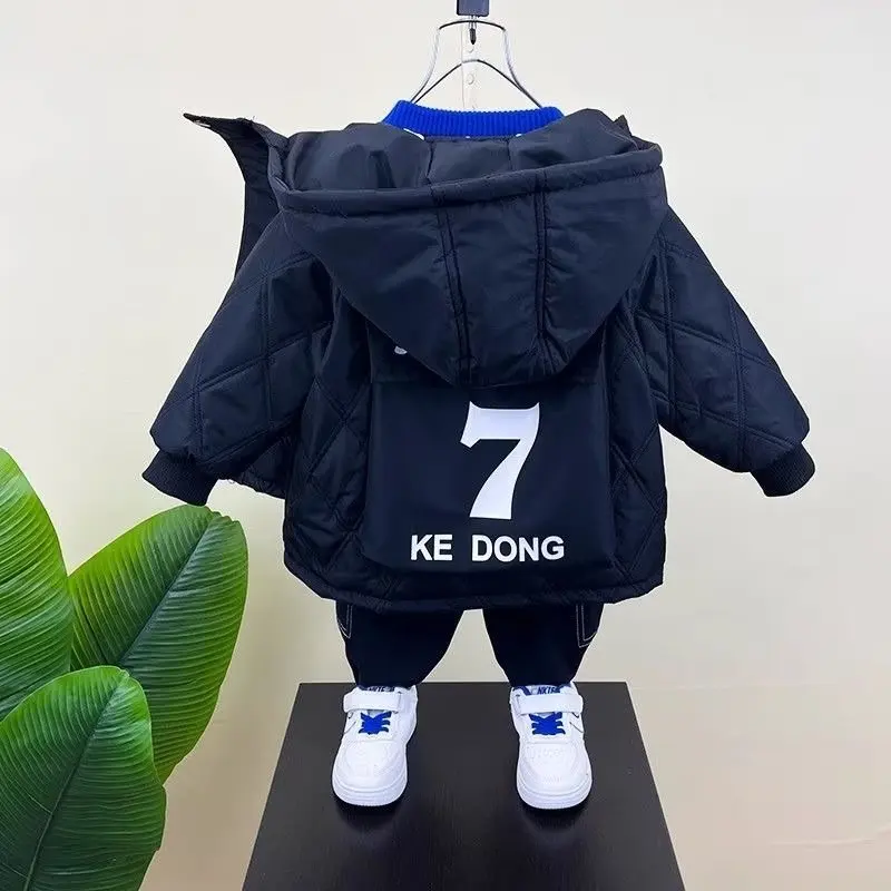 Зимняя куртка для мальчиков и девочек зимние детские парки пуховик средней длины