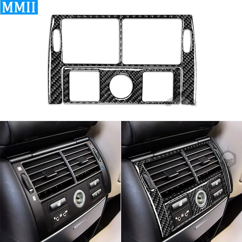 

For BMW X5 E53 2000-2006 Real Carbon Fiber Rear Control Panel Air Conditioner Vent Cover Trim Outlet Decoration Sticker