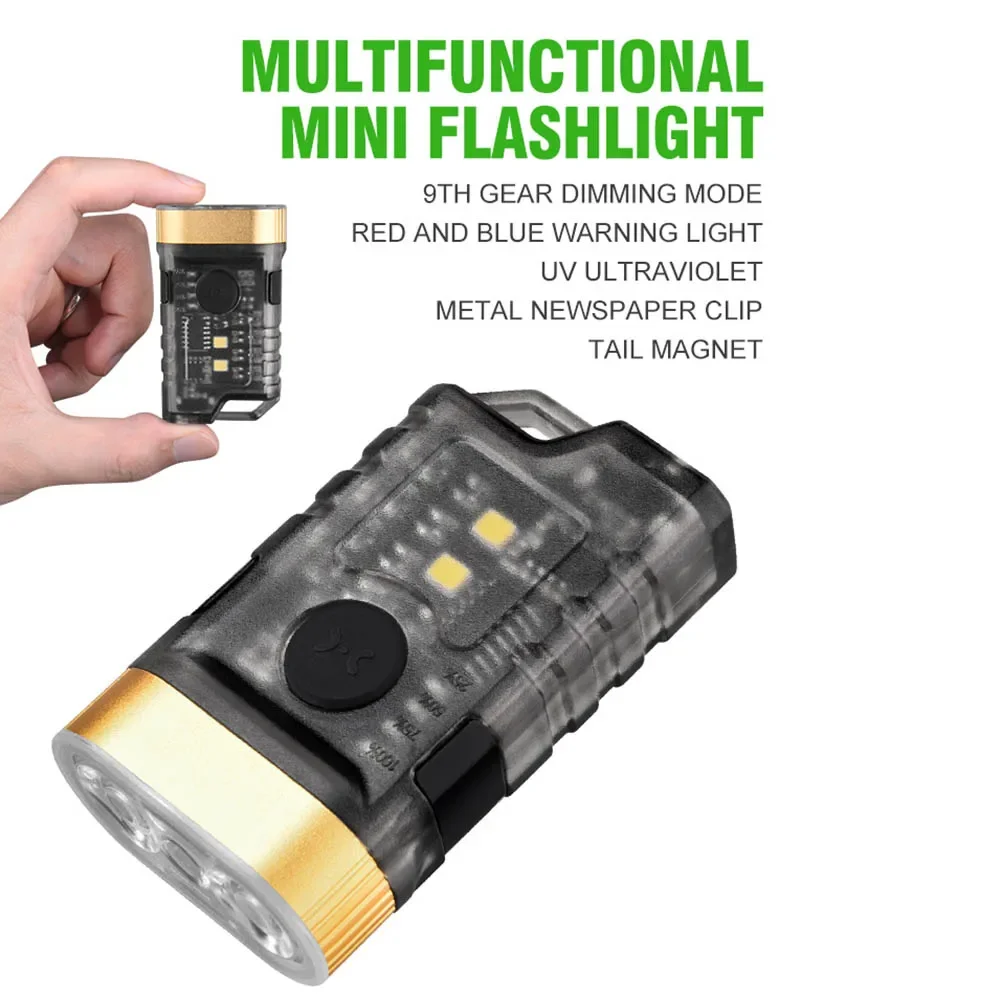Портативный Мини-светодиодный Фонарик С Перезаряжаемой Батареей USB-C IP65