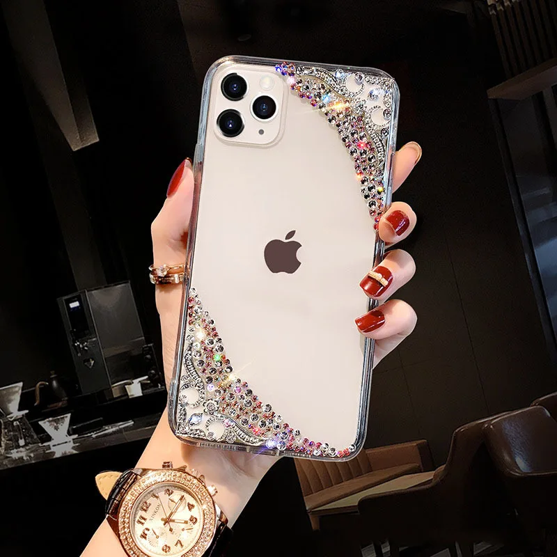 

Rhinestone Bling Crystal Case Cover for iPhone 14 13 12 11 XR XS X 8 7 6 Mini Plus Pro Max