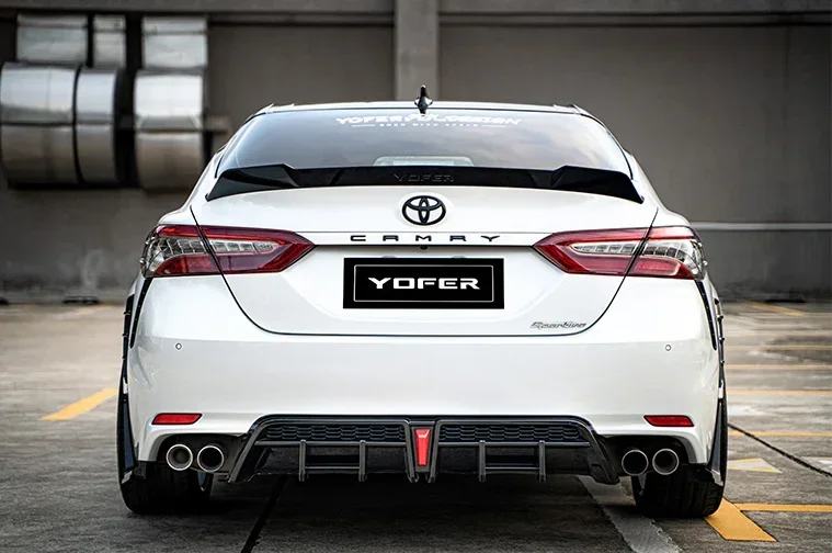 Для Toyota Camry 2018 2019 2020 2022 2023 ABS черный передний бампер задний диффузор боковая юбка
