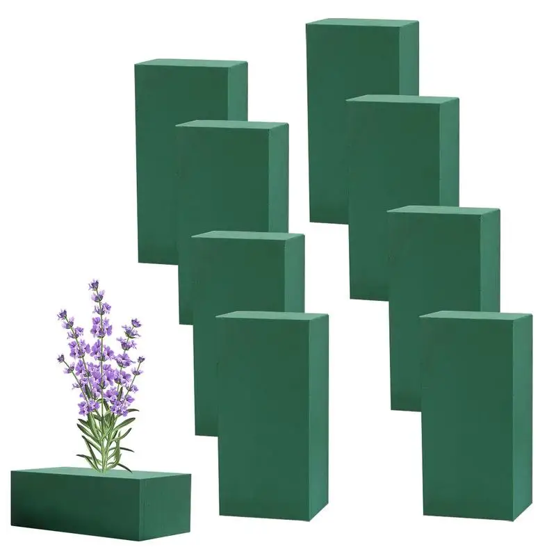 

Green Flower Foam Absorbent Foam For Flower Arrangements 8 Pcs Foam Block Dry Flower Mud Sponge Flower Bouquet Accessories For