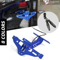 motorcycle universal adjustable tail tidy rear license plate holder with light for yamaha tenere 700 tenere700r ally 2019 2021