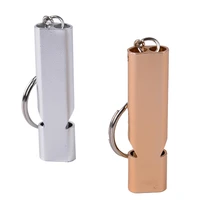 portable stainless steel keychain safety sports outdoor survival whistle emergency kits camping hiking waterproof multi tool