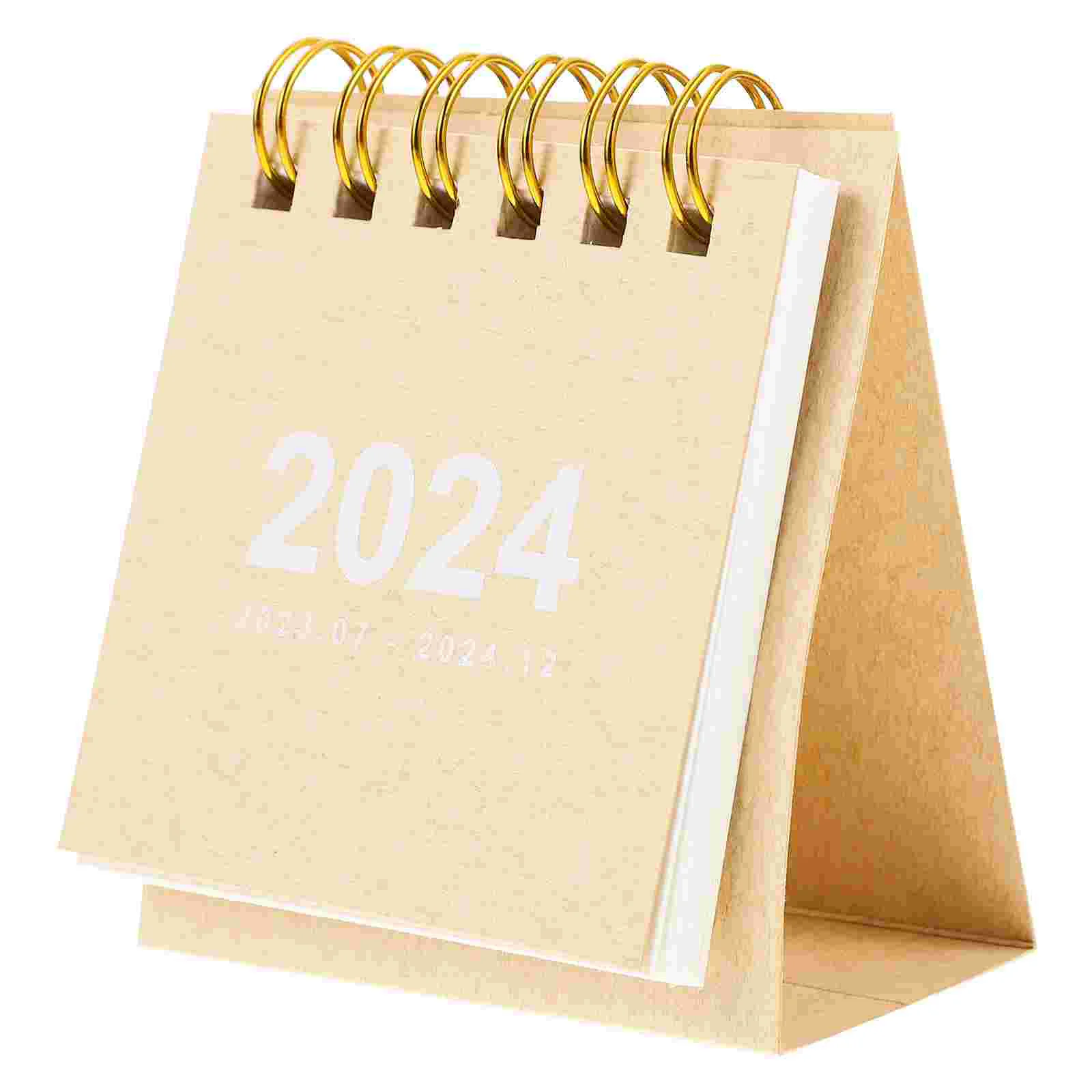 

Household 2024 Desk Calendar Student Minimalistic Decor Paper Decorative Monthly