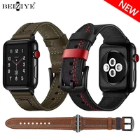 genuine leather strap for apple watch band 7 42mm 38mm 40mm 44mm 45mm 41mm sports bracelet for iwatch series se 6 5 4 3 2 correa