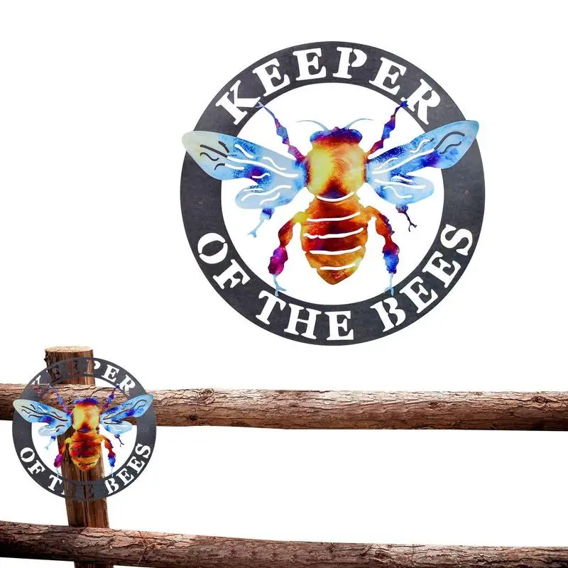 

Bee Wall Decor Keeper Of The Bees Metal Wall Art Honey Bee Wall Decor Hanging Metal Welcome Sign For Front Door Rustic Outdoor
