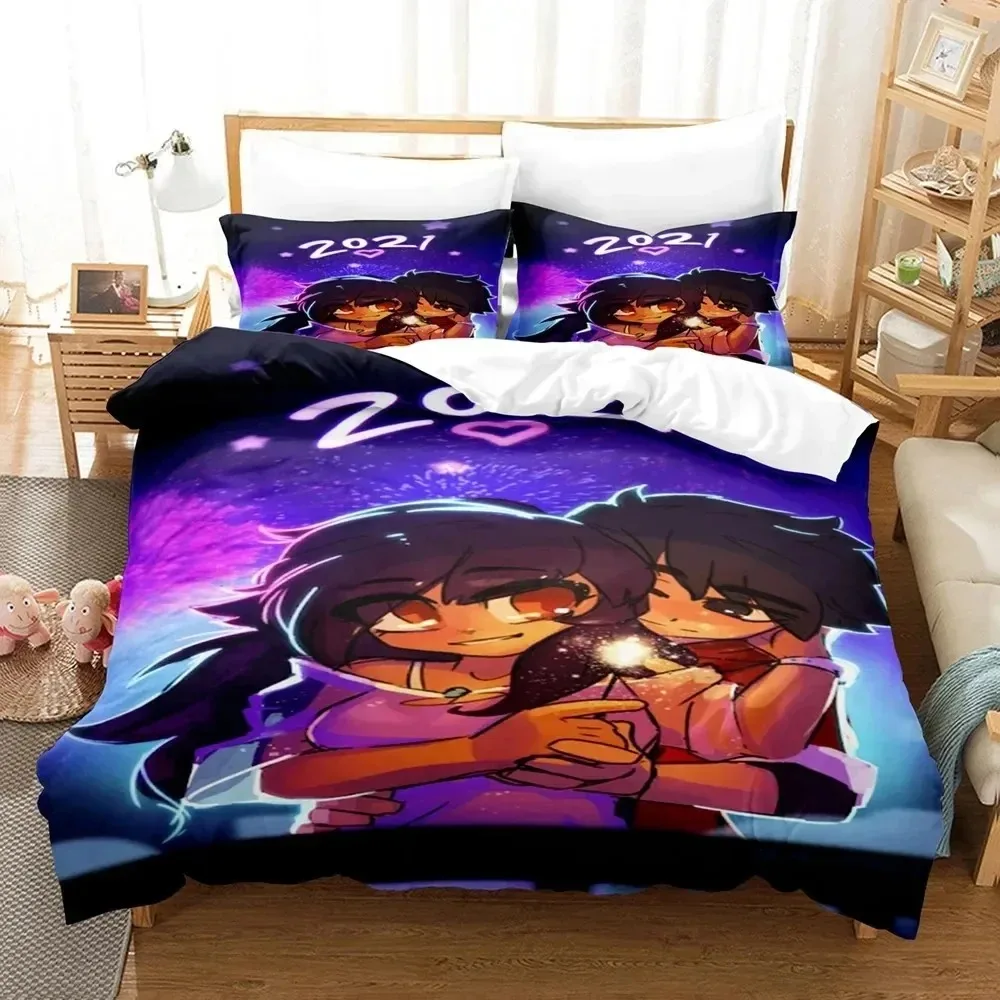 3D аниме Kawaii Girls Aphmaus комплект постельного белья для мальчиков и девочек Twin Queen Size