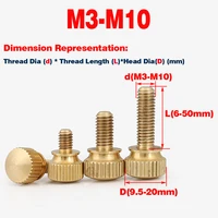 knurled thumb nut screw brass highdouble layer head hand tightened bolt m3m4m5m6m8m10