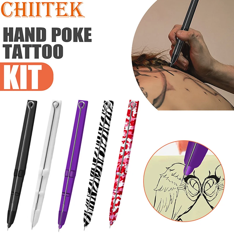 

1Pc Tattoo Hand Poke Stick Pen Needle Holder Stick Grip DIY Manual Body Arts Tattoo Tool Tattoo Needles Accessories