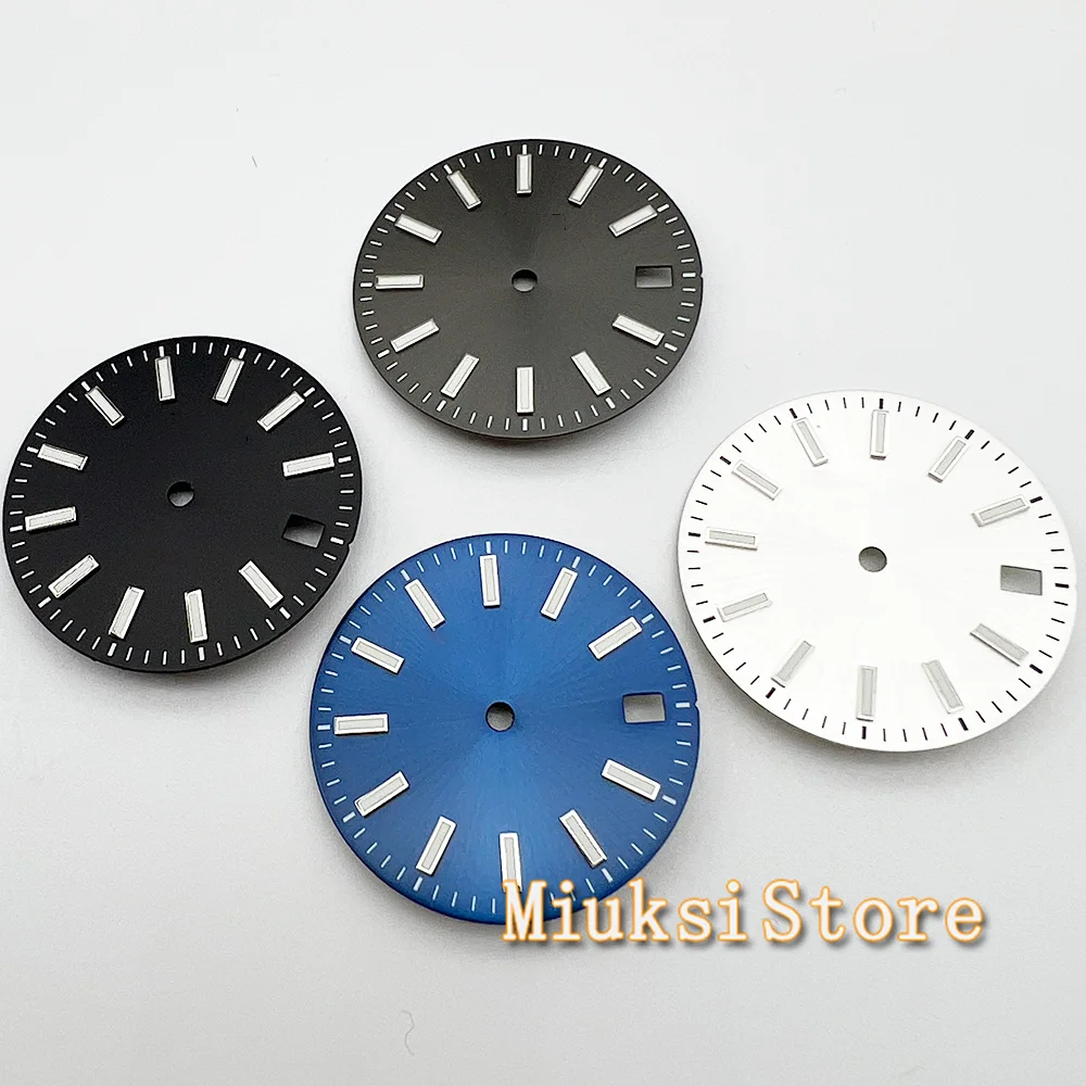 

29mm NH35 Watch Dial With Date Window Green Luminous Fit NH35 NH36 ETA2824 ETA2836 Miyota8215 8205 821A DG2813 3804 Movement