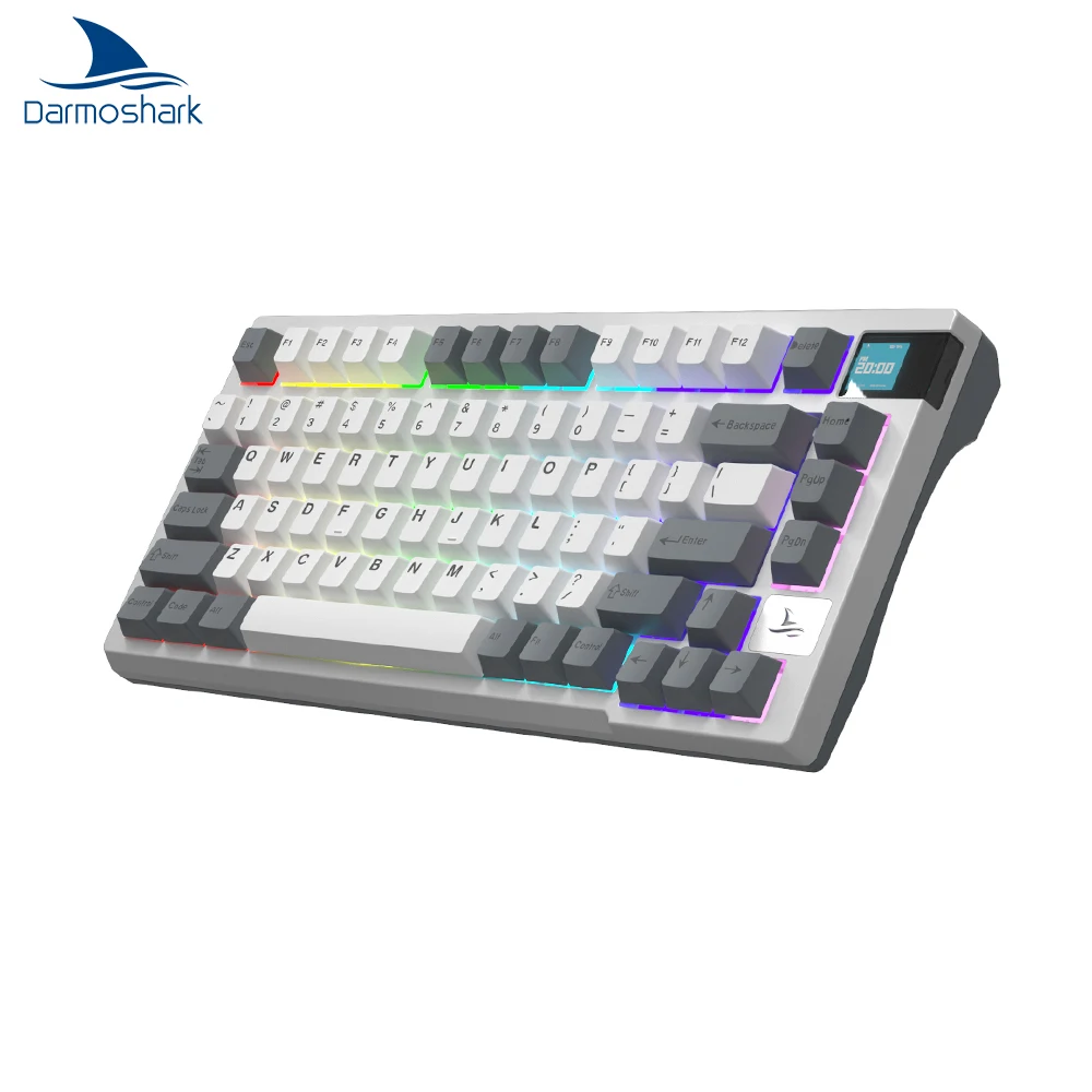 

Darmoshark K8 Bluetooth Wireless Tri Mode Gaming Mechanical Keyboard Hot Swap 81Keys GATERON Switch RGB Backlight For PC Laptop