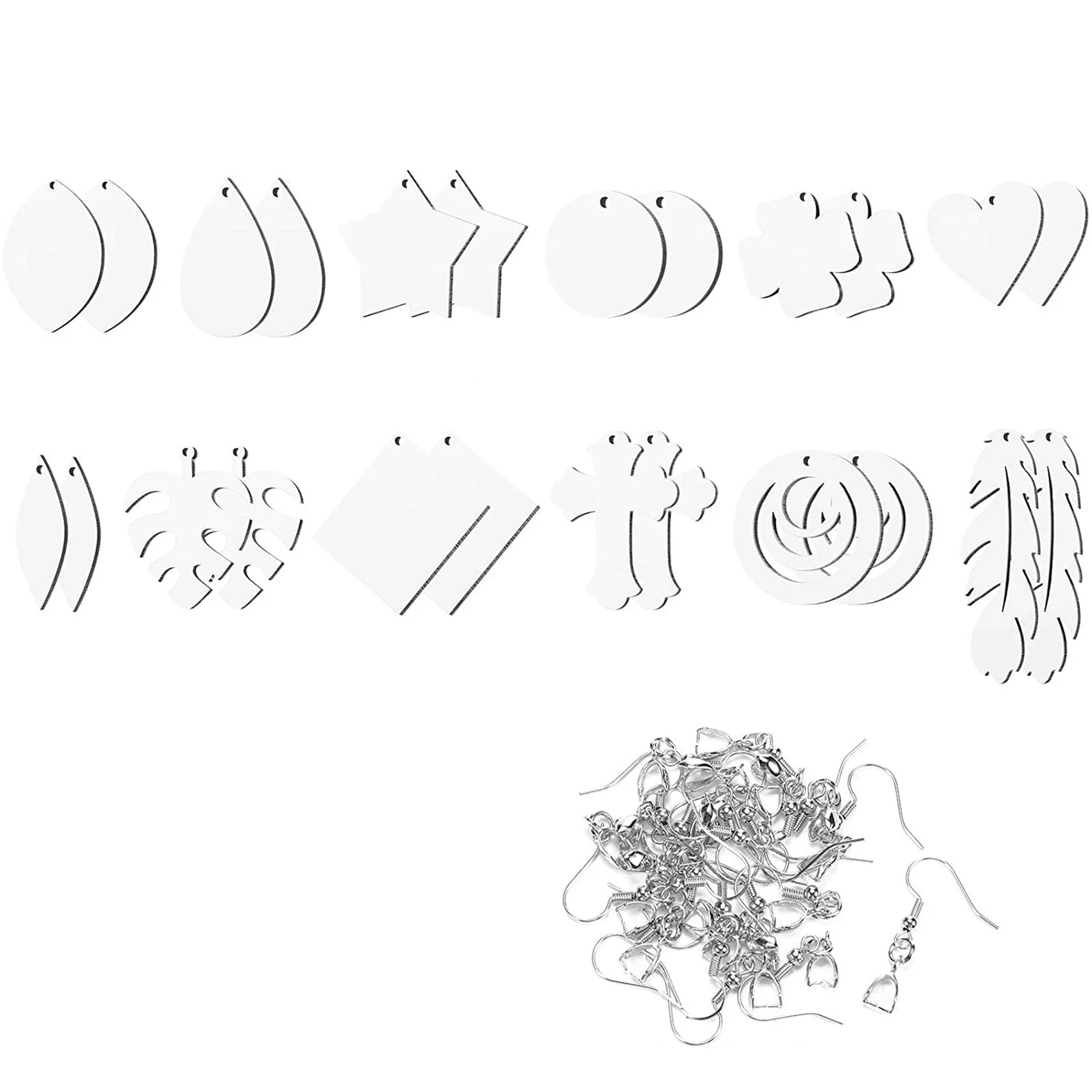 

Sublimation Earring Blank Heat Transfer Wire Hooks Earrings Unfinished Teardrop Earring