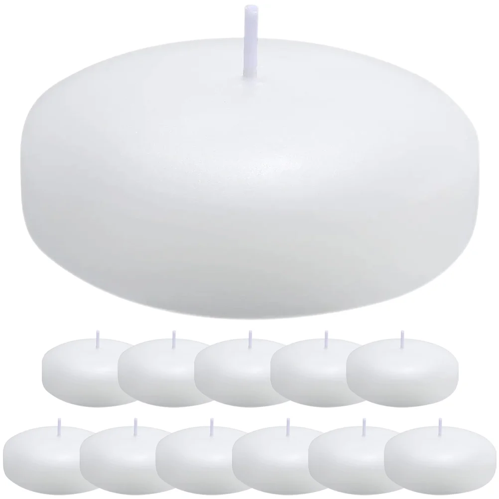 

Floating Pool Discswater Floats Fun Receptions Wedding Miniround Burning Disc Tealights Tea Wax Unscented White Accessories