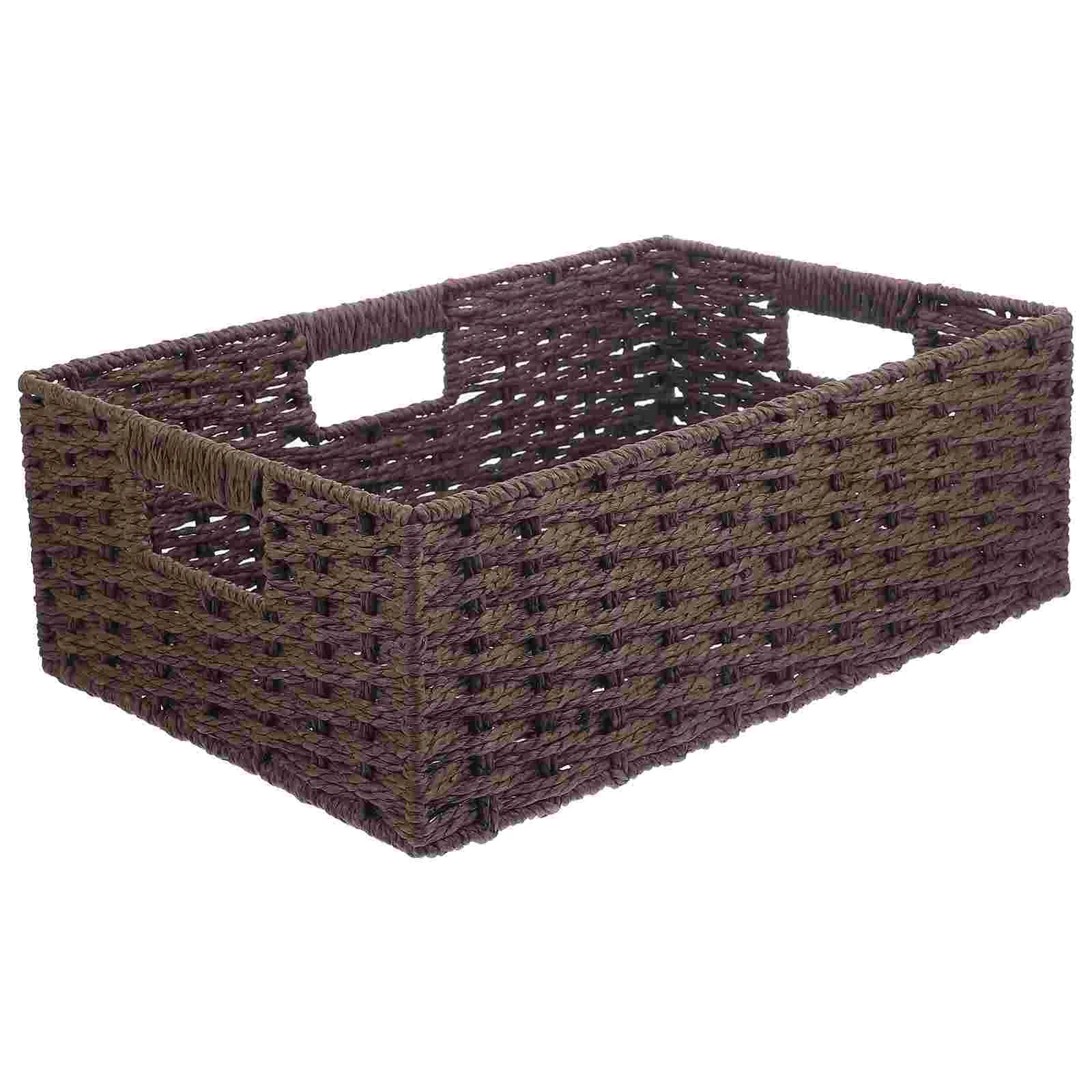 

Hollow Handle Storage Basket Tabletop Large Capacity Sundries Finishing Basket