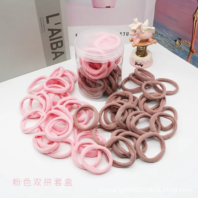 20 Pics High Elastic Hair Rope Female Simple Solid Color All-match Hair Ties Headband Hair Accessories for Girls 6