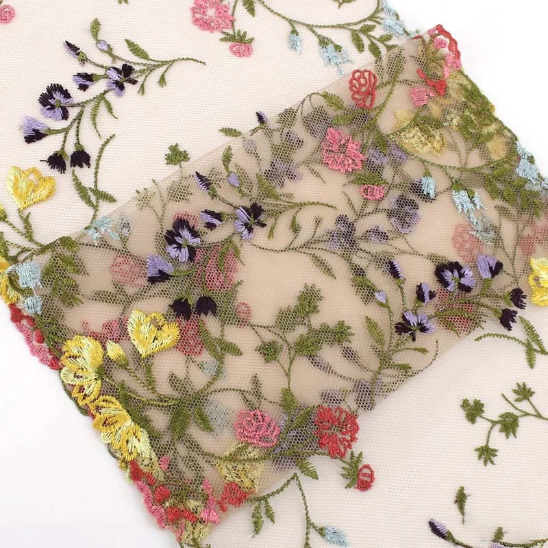 (18/23) см в ширину Кружевная Сетка с вышивкой марлевая кружевная ткань сделай сам