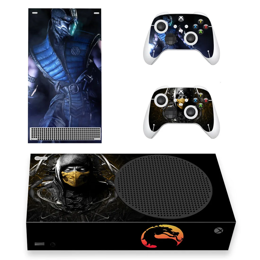 

MORTAL KOMBAT Style Xbox Series S Skin Sticker for Console & 2 Controllers Decal Vinyl Protective Skins Style 1