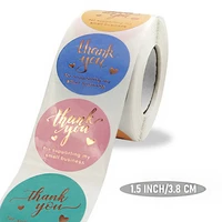 500pcs 1 5 inch big thank you sticker roll for supporting my small business stickers gift handmade seal labels packaging sticker