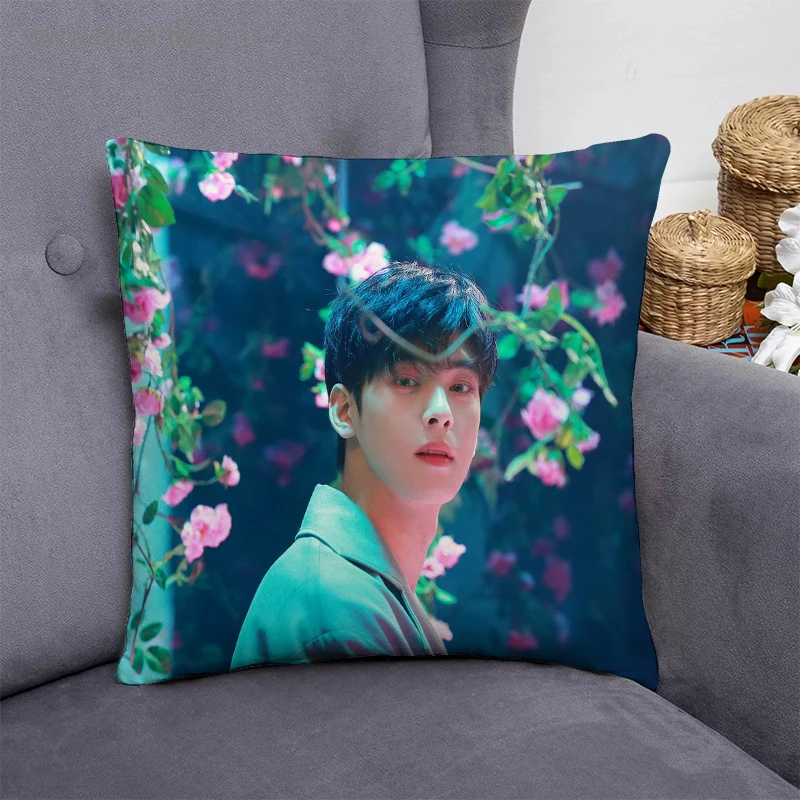 

Cha EunWoo Personalized Pillow Covers Home Decorative Child Pillowcase Bed Home Decor Pillow Case Ornamental Sofa Cushion Cover