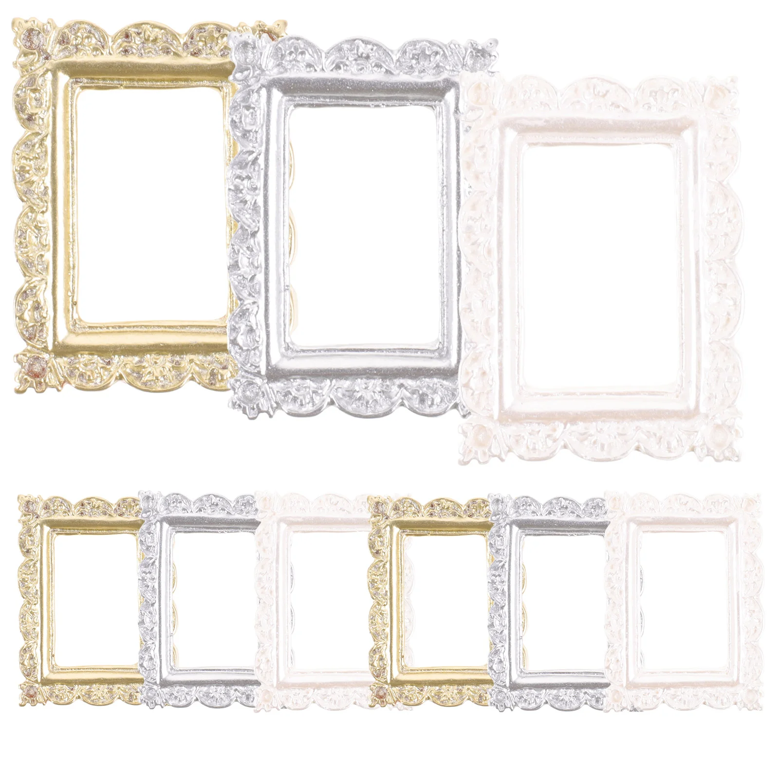

Frame Picture Mini Photo Frames Resin Vintage Case House Diy Charms Embellishments Scale Accessories Nail 12 Tiny Miniature