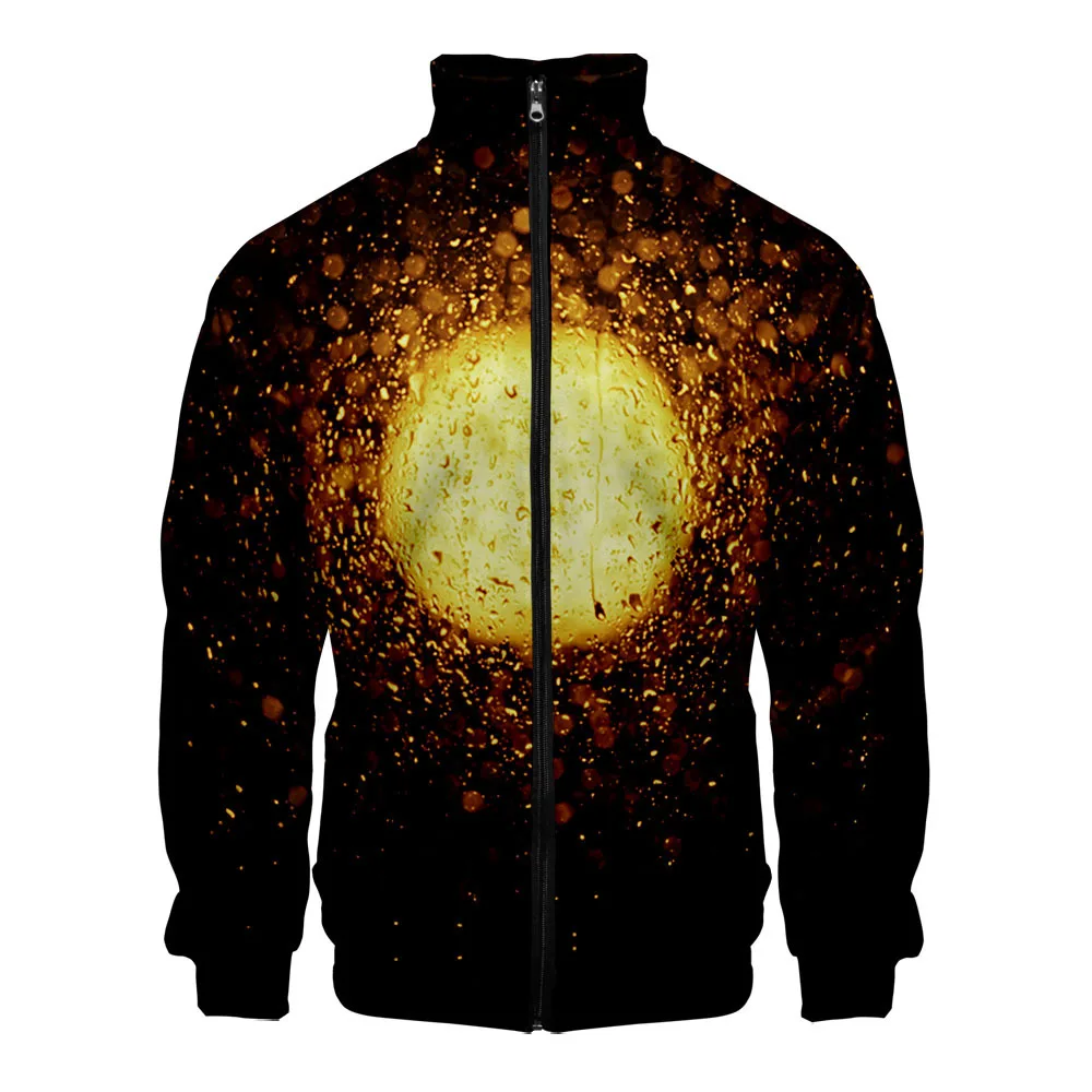 Classic Popular Raglan jackets Rain 3D Print Zipper Jacket Windbreaker Men/Boys Stand Collar Long Sleeve Clothes Jackets