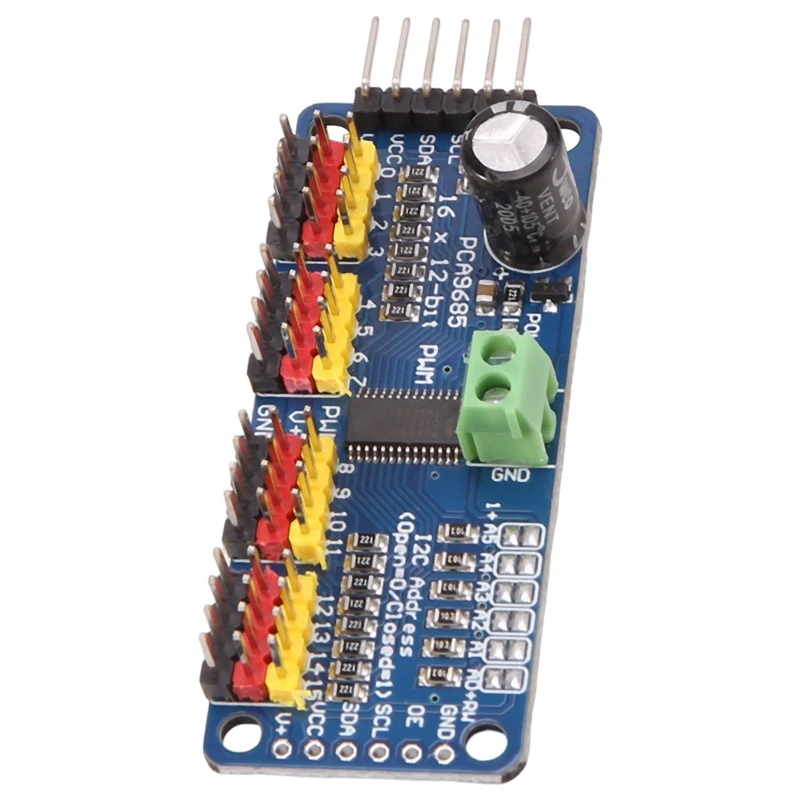 16 канальный 12-битный PWM-драйвер серводвигателя PCA9685 модуль I2C IIC для Arduino Raspberry Pi 2