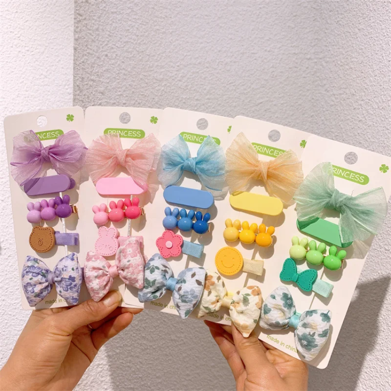 

5 шт., заколки для волос с бантом для девочек