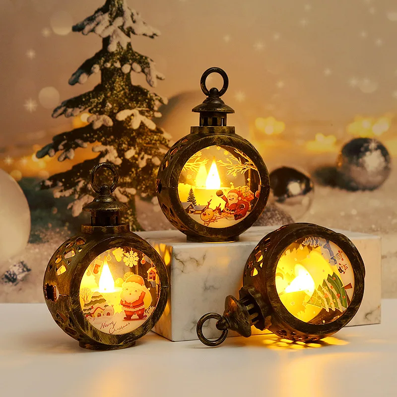 

Navidad 2022 Christmas Wind Light Ornaments Christmas Decoration for Home New Year Noel Xmas Tree Hanging LED Light String Decor