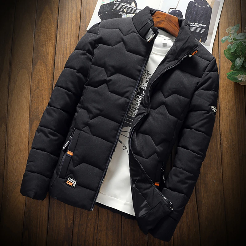 

2022Autumn Winter Mens Cotton Padded Jackets Men's Fashion Casual Outdoor Jackets Warm Coat Male Outwear Thicken Down Coats