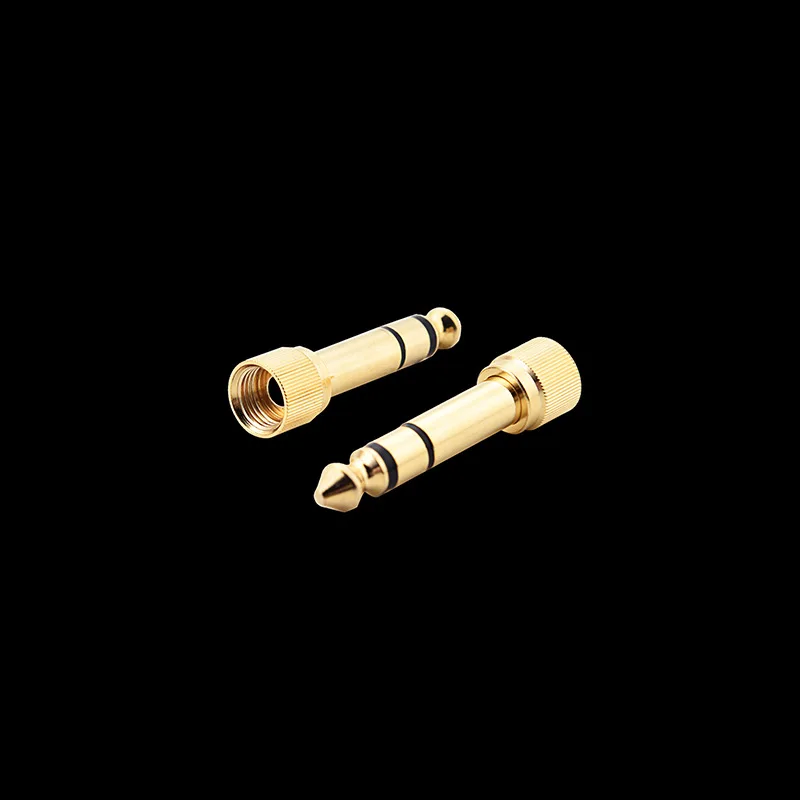

Gold-plated 6.35 male to 3.5 female conversion plug 6.5 to 3.5 female internal thread two-channel headphone jack adapter