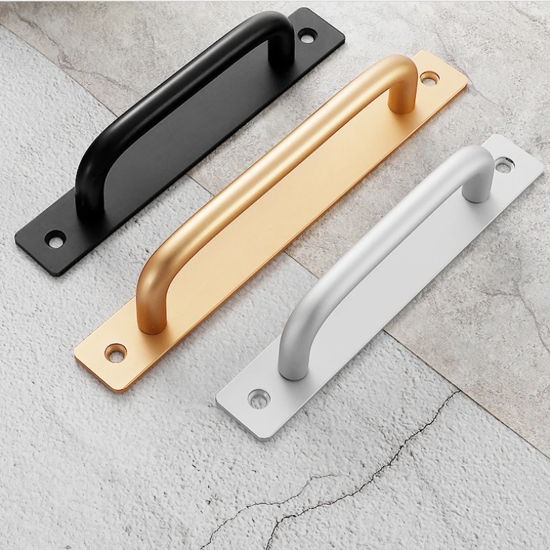 

Space Aluminum Sliding Door Surface Mounted Wooden Door Balcony Sliding Door Barn Door Handles Aluminum Alloy Handle