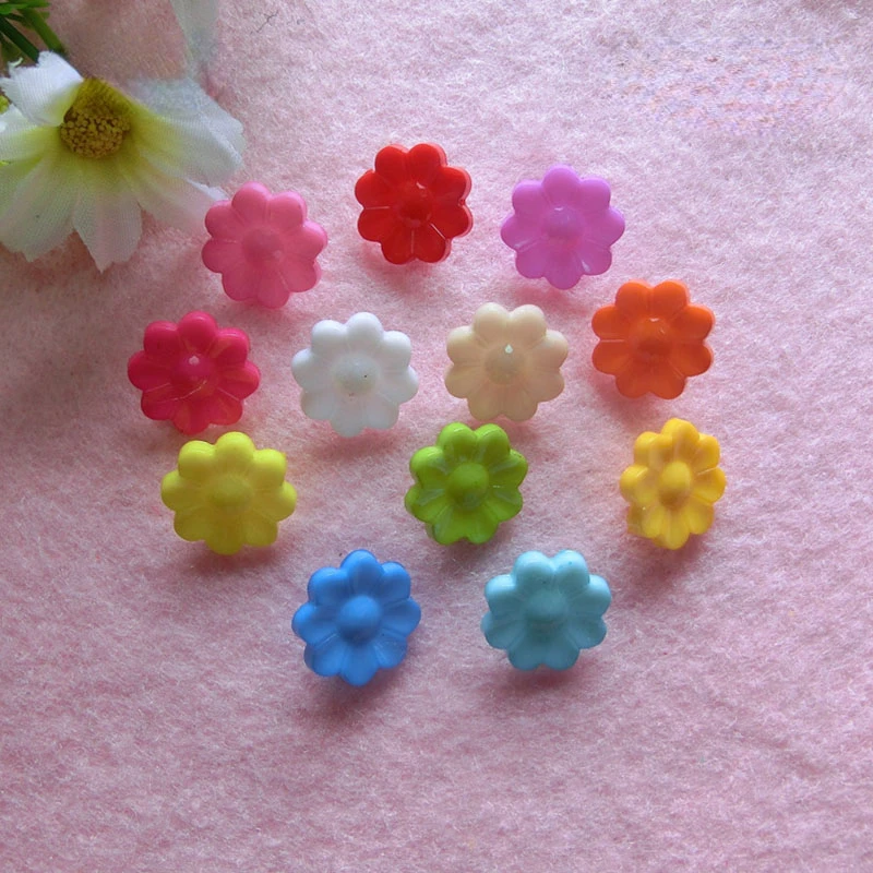 

SHINE Plastic Sewing Buttons Scrapbooking Flower Mixed Single Hole Cartoon 16mm Dia. 50PCs Costura Botones bottoni botoes