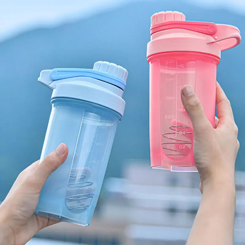 

400ML Shaker Water Bottle Protein Powder Mixing Bottle Plastic Fitness Gym Sports Bottle Milkshake Juice Drink Bottle