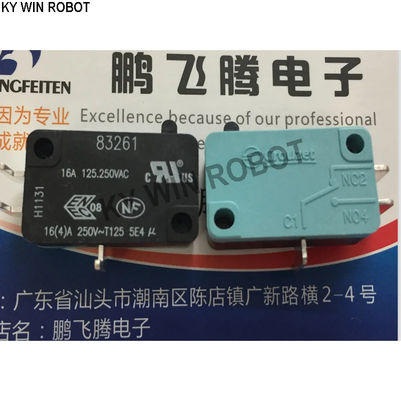 

1PCS French Crouzet 83261 83261071 high current stroke reset press micro switch, curved foot 16A