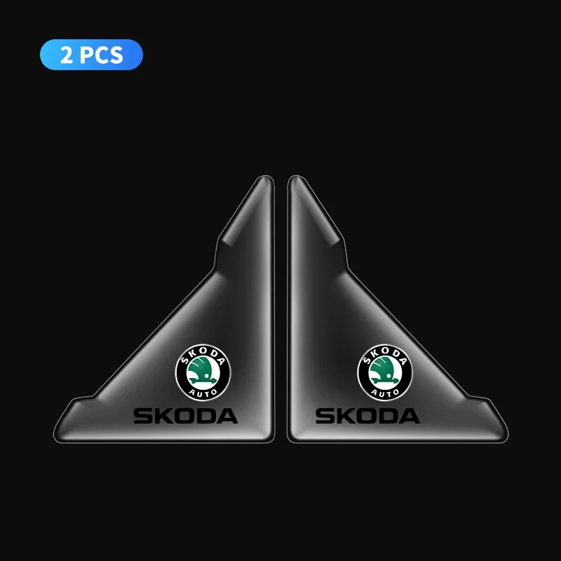 

2x прозрачные защитные наклейки на углы двери автомобиля для Skoda Octavia 2 3 Rapid Kodiaq Karoq Fabia Kamiq аксессуары