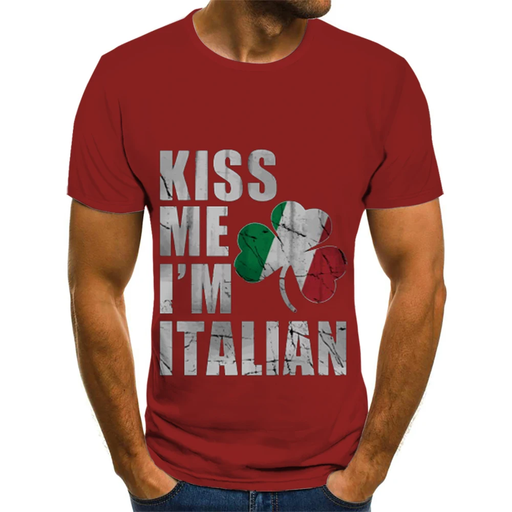 

Baciami Sono Italiano футболка «поцелуй» для мужчин одежда летняя уличная одежда Camisetas Tops Tee Ropa Hombre Camisa Masculina Verano Rou