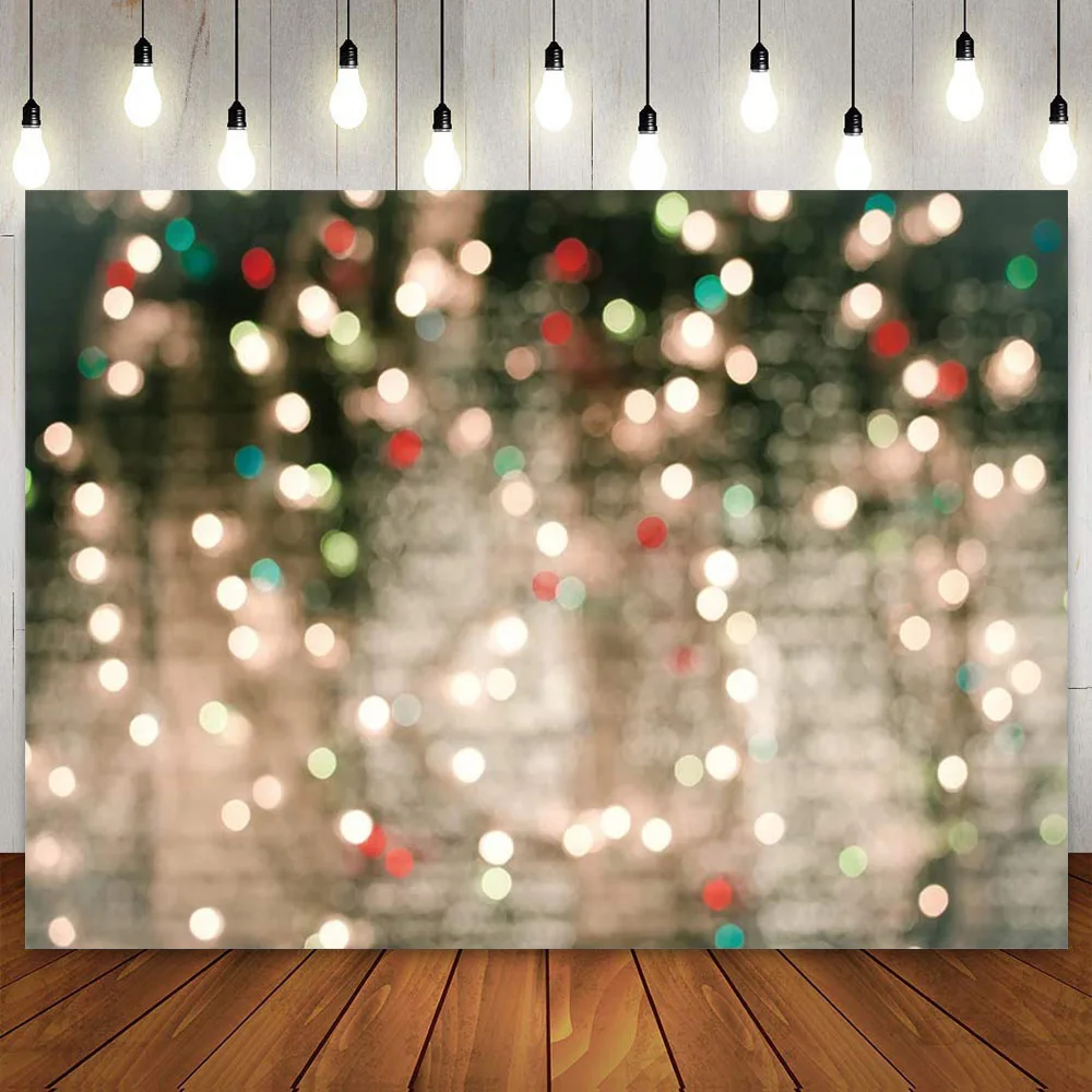 Christmas Glitter Bokeh Photography Backdrop Sparkle Neon Spots Background Baby Bridal Shower Birthday Party Wall Decoration