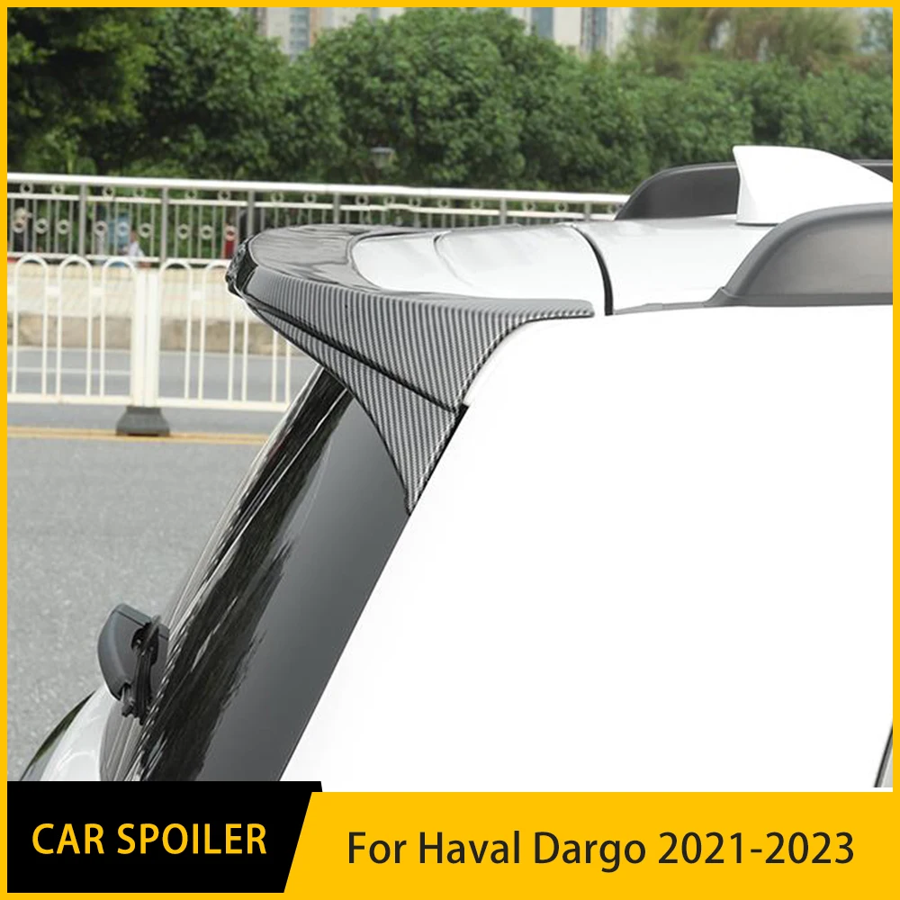 

Автомобильный спойлер для Haval Dargo 2021 22 23 крышка багажника заднего крыши крылья из АБС-пластика глянцевый черный углеродный принт внешние аксессуары