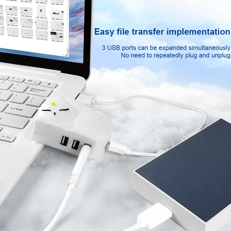 USB-хаб 3-в-1 для планшетов телефонов и компьютеров