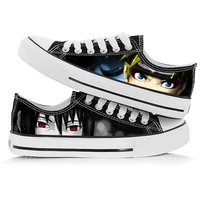 anime sharingan print canvas shoes cosplay sasuke sharingan student vulcanize shoes classic graffiti casual sneakers