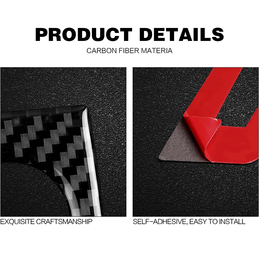 Чехол центральной консоли автомобиля из углеродного волокна аксессуар для