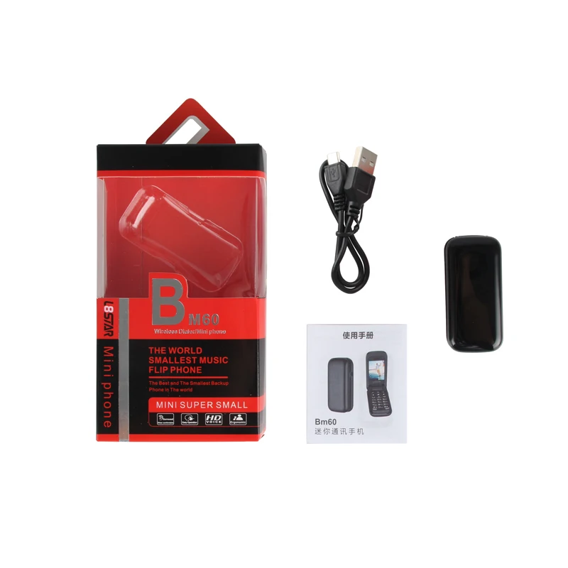 UNIWA 8star BM60 Mini Phone 2G GSM Flip Cellphone Bluetooth Dial Mobile Phone Single Nano SIM Card Telephones Magic Voice 300mAh