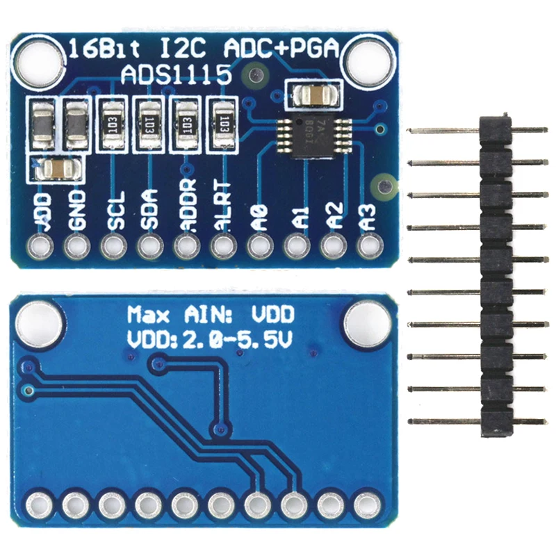 ADS1115 16-битный модуль I2C прецизионный ADC 4-канальная макетная плата Pro усилитель 2 0 в