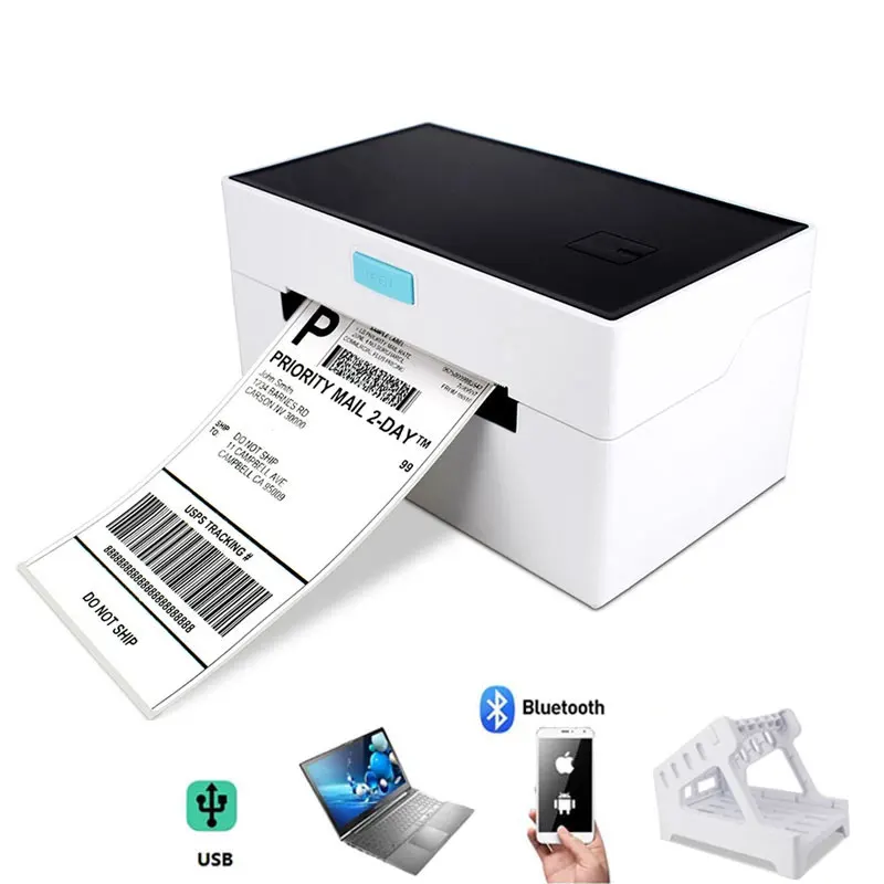 

High Speed Desktop Thermal Printer USB Bluetooth Label Maker Sticker Shipping Label Barcode Printer 4X6 for Express Sticker