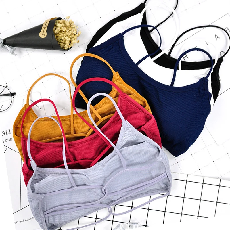 

Thin Strape Yoga Sports Bra, Breathable Comfortable Workout Top Bra Without Steel Ring,Sexy Beauty Back Sports Bra for Women Gym