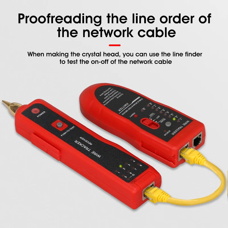 Тестер кабеля локальной сети Cat5 Cat6 RJ45 UTP STP детектор линейный трекер телефонного