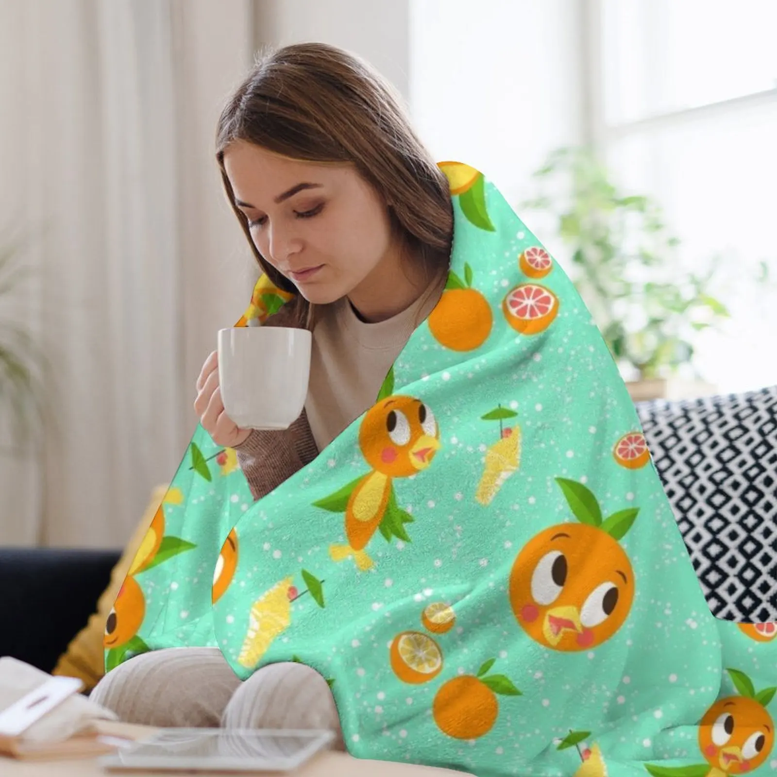 Оранжевая птица с взлетом плед летнее постельное белье манга одеяла