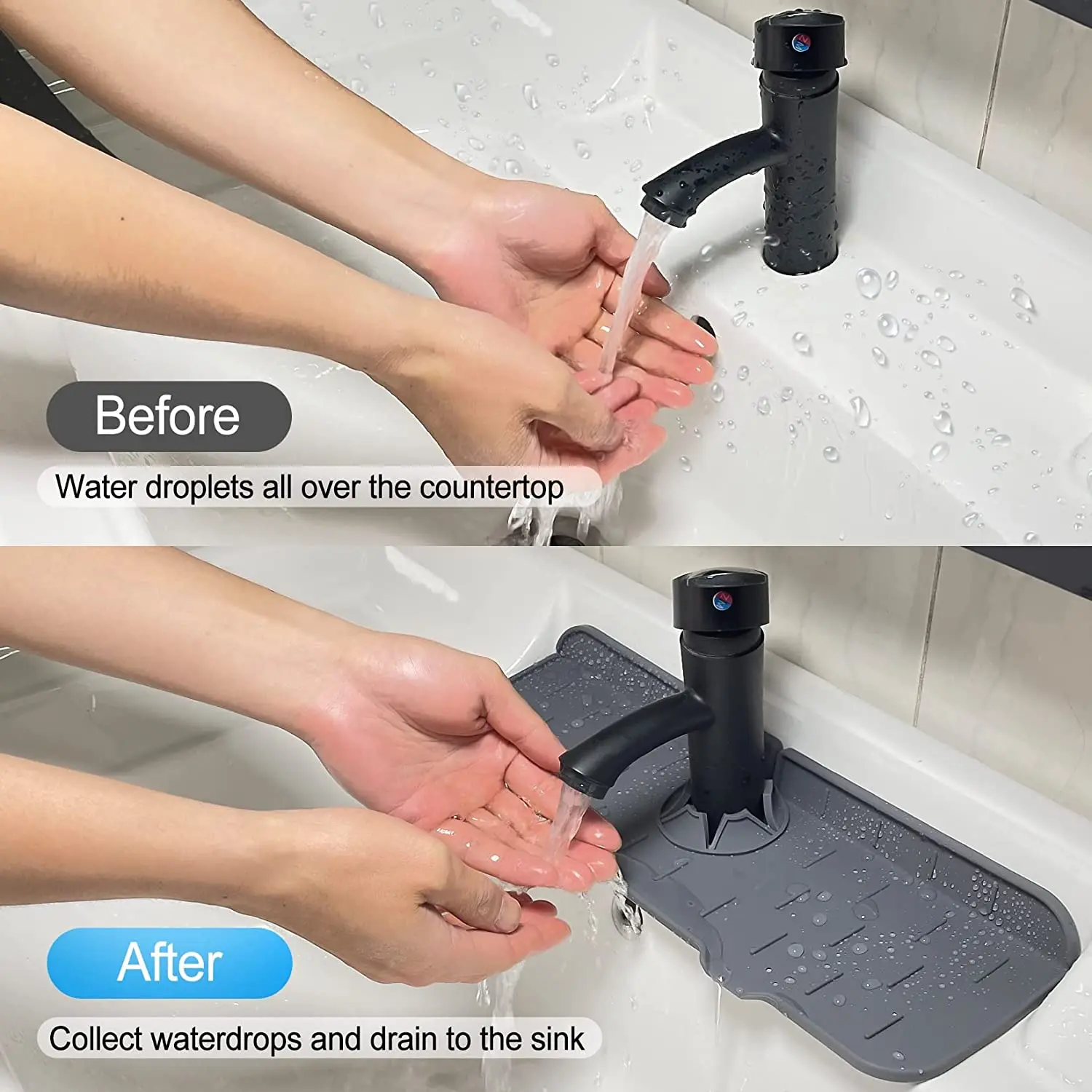 Cyrusher силиконовый кран для раковины коврик кухонной брызговик ванная комната